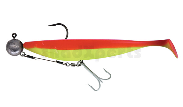 000430M057-240 Megalodon 12" (ca. 30,0 cm) fluogelb / rot, montiert auf HMEG 16/0 240g