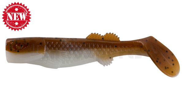 000708B072 California 3" (ca. 8,0 cm) reinweiss / olivebraun-Glitter