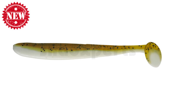 003413B072 Bass Shad 4,5“ (ca. 13 cm) white / olivebrown-Glitter