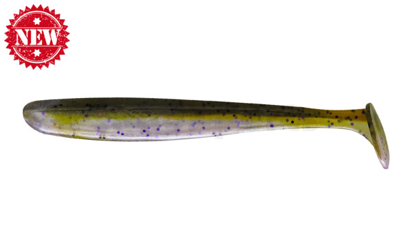 003413B583 Bass Shad 4,5“ (ca. 13 cm) pearl white purple glitter / green pumpkin