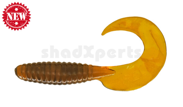 000613102 Xtra Fat Grub 5,5" regulär (ca. 13,0 cm) klar bernstein