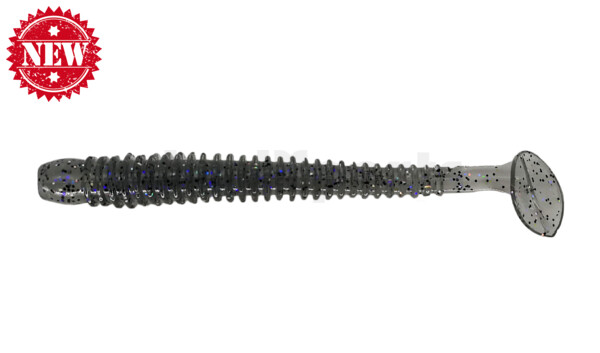 004010B031 Texas 4" (ca. 10 cm) blauperl / klar salt´n pepper Glitter