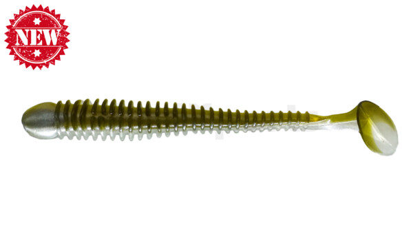 004010B585 Texas 4" (ca. 10 cm) perlweiss / green pumpkin