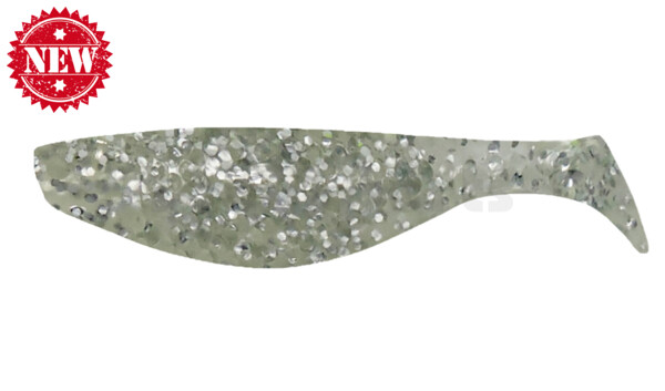 000110064 Aqua 4" (ca. 10,0 cm) clear silver-glitter