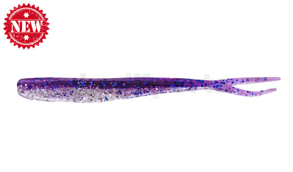 005113B314 Oklahoma 5" (ca. 13 cm) klar silber Glitter / violett-electric blue Glitter