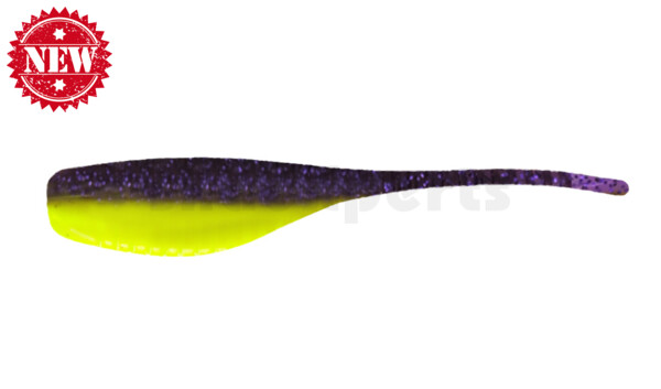 002405022 Stinger Shad 2" (5,2cm) Purple Glitter/Opaque Chartreuse