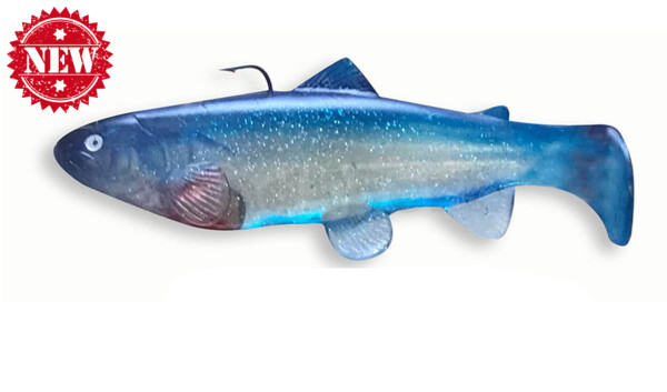 SBT25GBB Castaic-Swim-Bait-Trout - 10" (25cm) sinking im Hartschalenblister Ghost Blue Back