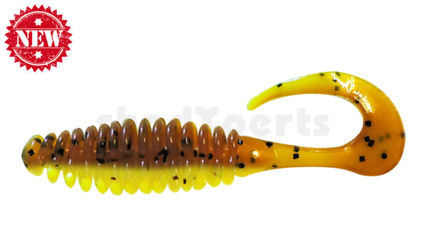 000610B110 fluogelb / olivebraun-Glitter silk / brown amber-black glitter