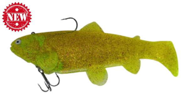 SBT25CHP Castaic Swim Bait Trout 2.0 - 10" (25cm) Fast sinking chartreuse purple glitter