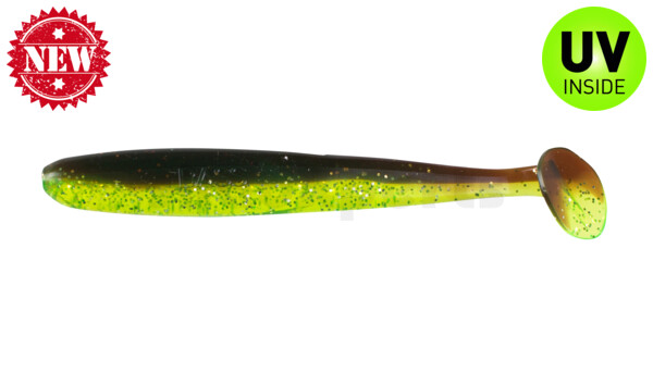 003413B054 Bass Shad 4,5“ (ca. 13 cm) green (chartreuse)-Glitter / motoroil Glitter