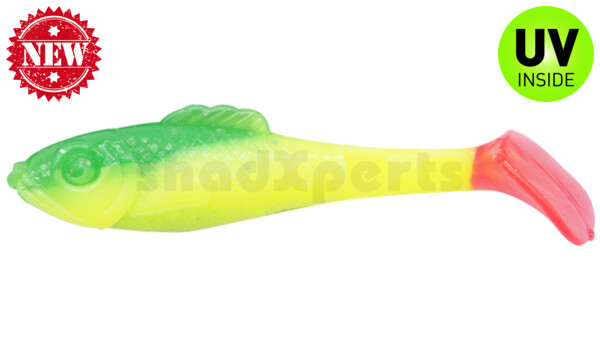 003308B002RT Super Shad 3" (ca. 8 cm) silk / green-glitter / red tail