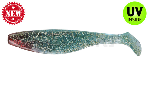 000214170RH Kopyto-River 5" (ca. 13,0 cm) Aqua / Silber Glitter / red head
