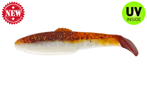 001413B074RT Diamond Shad 5" (ca. 13,5 cm) reinweiss / bronze-glitter / red tail