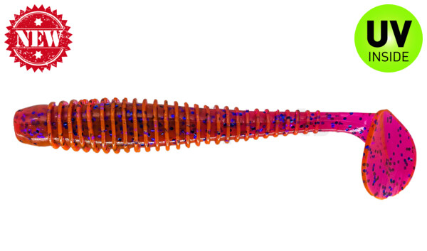 004013175 Texas 5" (ca. 13 cm) crawfish-purple-electric-blue-glitter