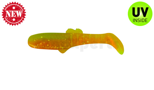 005007B141 Montana 2,5" (ca. 7cm) orange-Glitter / fluogrün-Glitter