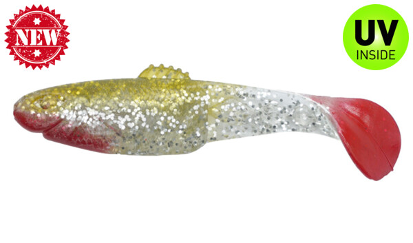 001413153 Diamond Shad 5" (ca. 13,5 cm) klar silber-Glitter / grün