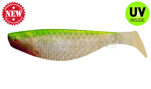 000110010 Aqua 4" (ca. 10,0 cm) perlweiss / grün