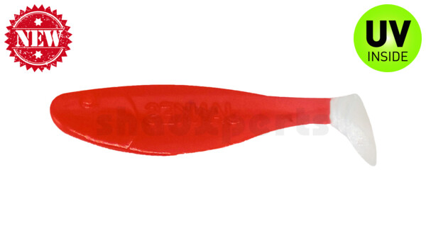 000304137WT Jankes 2" (ca. 4,5 cm) feuerrot / white tail