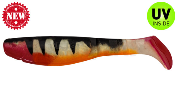 000211-025ZO Kopyto-Classic 4" (ca. 11,0 cm) goldperl / Zander / bauch: orange / red tail