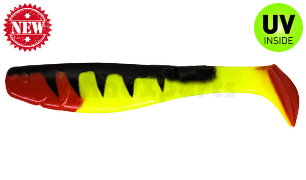 000211-055Z Kopyto-Classic 4" (ca. 11,0 cm) fluogelb / Zander / red tail