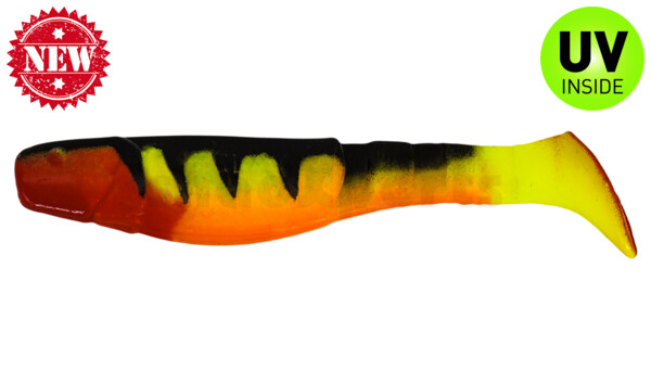 000211-055ZO Kopyto-Classic 4" (ca. 11,0 cm) fluogelb / Zander / bauch: orange / red tail