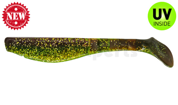 000220B054 Kopyto-Classic 8" (ca. 20,0 cm) grün (chartreuse)-Glitter / motoroil Glitter