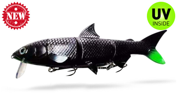 HYRO18BA RenkyOne - Hybrid Fishing Lure 7" (ca. 18 cm) slow sinking Black Apple