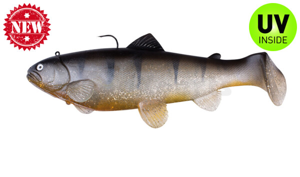 SBT25SPE Castaic-Swim-Bait-Trout - 10" (25cm) sinking im Hartschalenblister Silver Spicy Perch