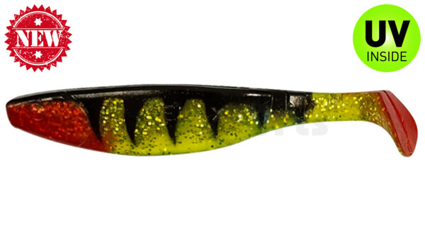 000216-066Z Kopyto-River 6" (ca. 16,0 cm) grün (chartreuse) - glitter / Zander