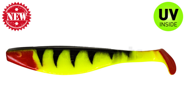 000216-055Z Kopyto-River 6" (ca. 16,0 cm) fluogelb / Zander / red tail