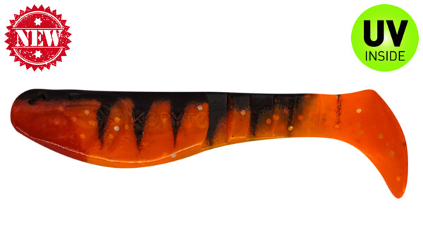 000208-122Z Kopyto-Classic 3" (ca. 8 cm) fluoorange Glitter / Zander / red tail