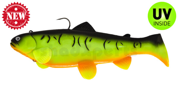 SBT25FT Castaic-Swim-Bait-Trout - 10" (25cm) sinking im Hartschalenblister Firetiger