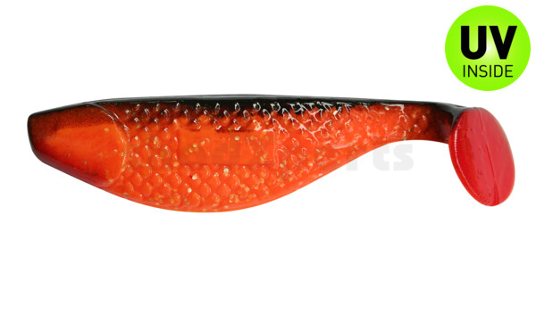 000110074 Aqua 4" (ca. 10,0 cm) orange-glitter / schwarz