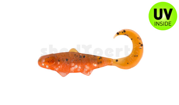 000935B068 Banjo Twister 1" (ca. 3,5 cm) orange-Glitter / olivebraun-Glitter