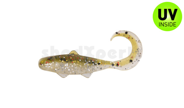 000935B310 Banjo Twister 1" (ca. 3,5 cm) selbstleuchtend Glitter / Kaulbarsch