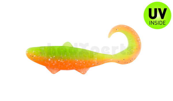 000905B141 Banjo Twister 2" (ca. 5,0 cm) orange-glitter / lime-glitter