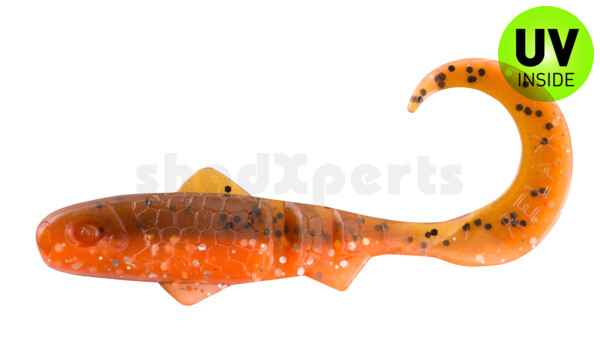 000908B068 Super Banjo 3" (ca. 7,5 cm) orange-Glitter / olivebraun-Glitter