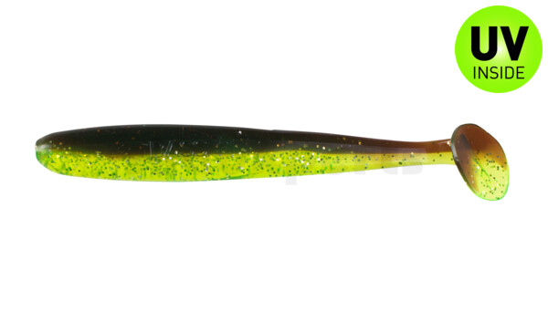 003408B054 Bass Shad 3“ (ca. 7,5 cm) chartreuse glitter / motoroil-glitter