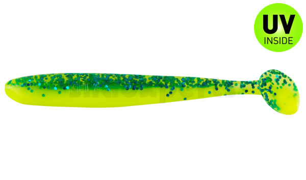 003408B322 Bass Shad 3“ (ca. 9 cm) fluogelb / sky-blue Glitter
