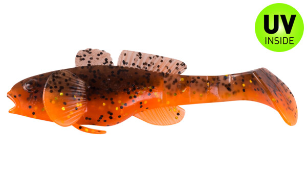 003210B068 SX Bullhead 3,5" (10,5cm) (SCHWARZMEERGRUNDEL) orange-glitter/olivebraun-glitter