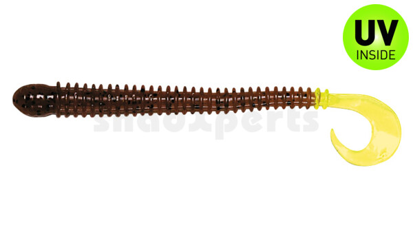 002511014 Drop Shot Ringer Worm 4" (ca. 10,5 cm) Pumkin Seed/Chartreuse