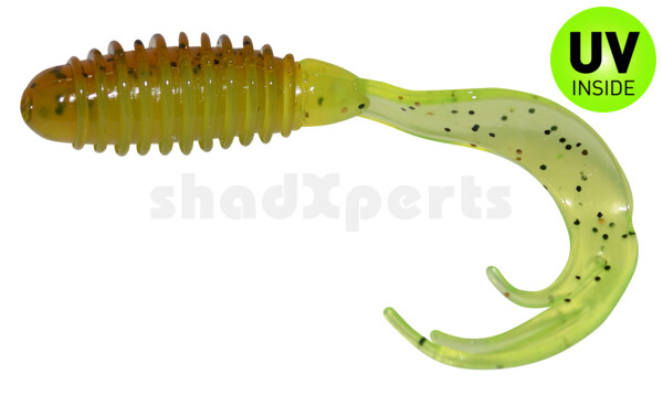 000605033 Ring Triple Tip Grub 2" (ca. 4,7 cm) Pumkin Chartreuse