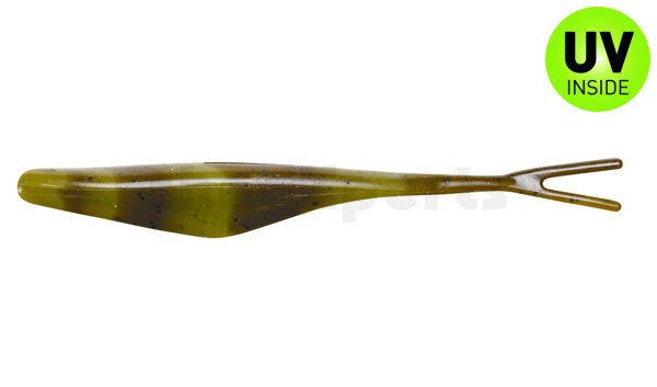 003110013 Split Tail Minnow 4" (ca. 9,5 cm) Green Pumkin/Chartreuse Swirl