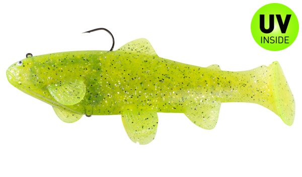 SBT2566 Castaic-Swim-Bait-Trout-25cm sinking chartreuse pepper glitter