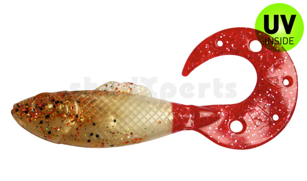 001212B001RT Killer Grub 4" (ca. 12,0 cm) goldpearl / desert-sand / red tail