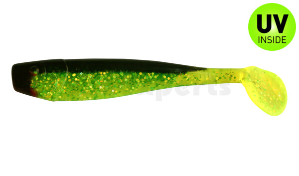 002011067 King-Shad 4" (ca. 11,0 cm) chartreuse glitter / black