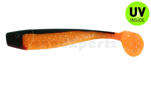 002011122 King-Shad 4" (ca. 11,0 cm) clear fluoorange-glitter / black