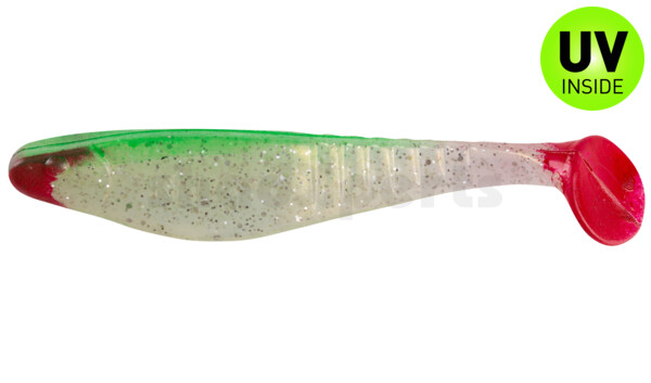 000812052 Shark 4" (ca. 11,0 cm) goldperl-Glitter / grün