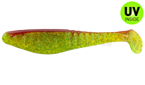 000812068 Shark 4" (ca. 11,0 cm) grün(chartreuse)-Glitter / rot