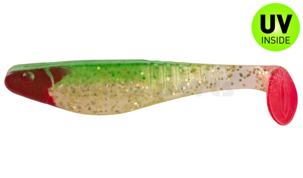 000812255 Shark 4" (ca. 11,0 cm) milkgold-glitter / green